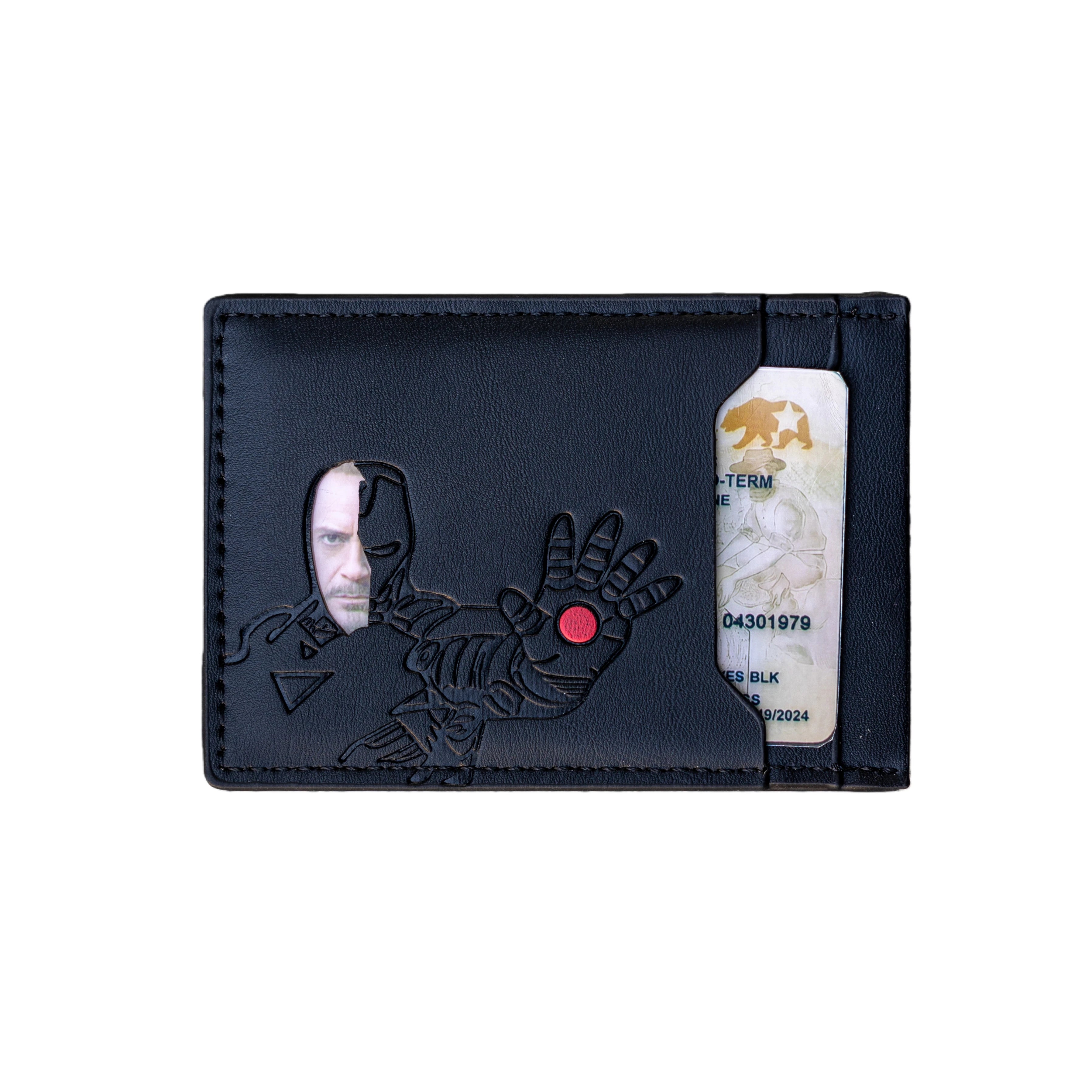 Ekologiczne etui na karty z wegańskiej skóry – Batman, smukły portfel na dokumenty z możliwością personalizacji logo