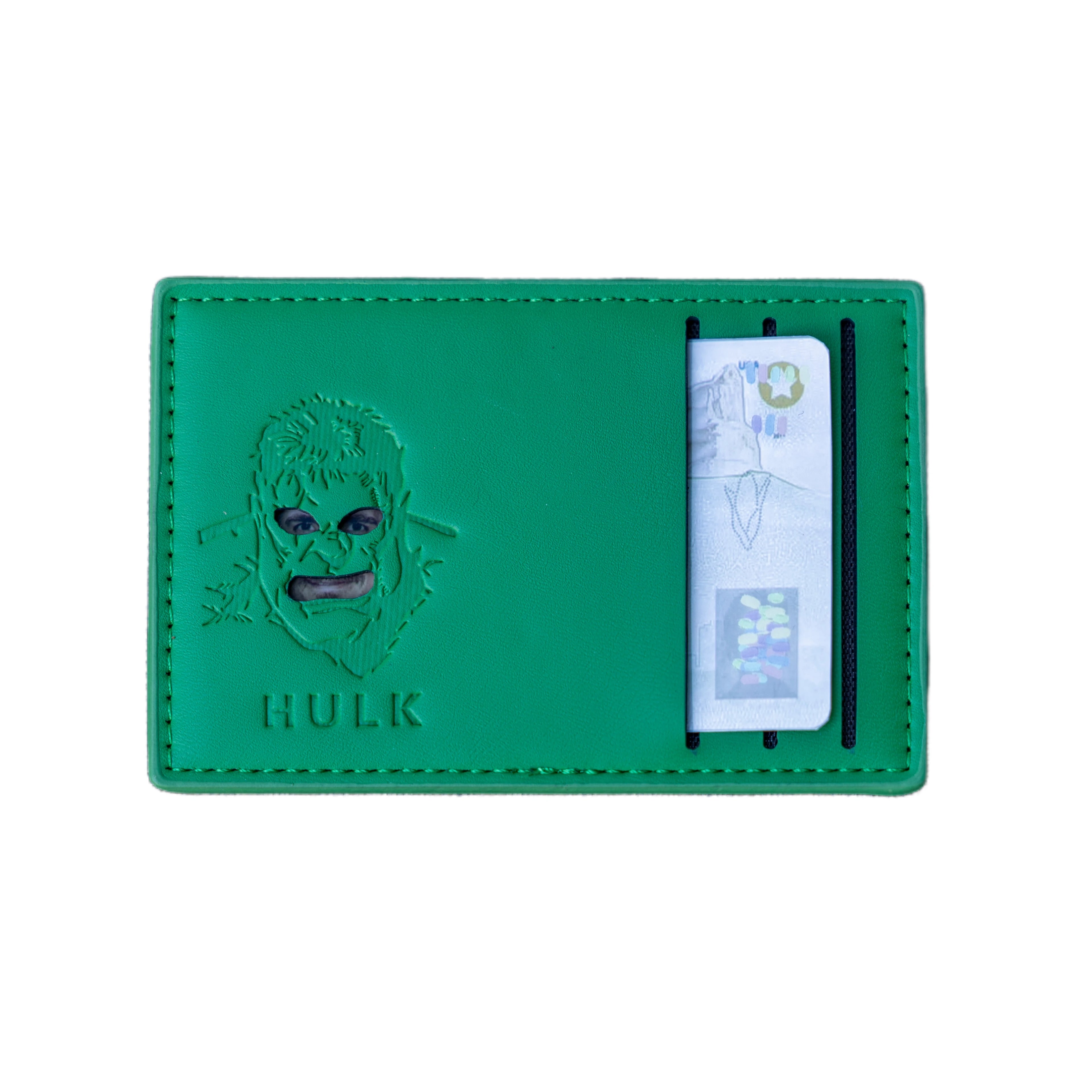 Ekologiczne etui na karty z wegańskiej skóry – Batman, smukły portfel na dokumenty z możliwością personalizacji logo