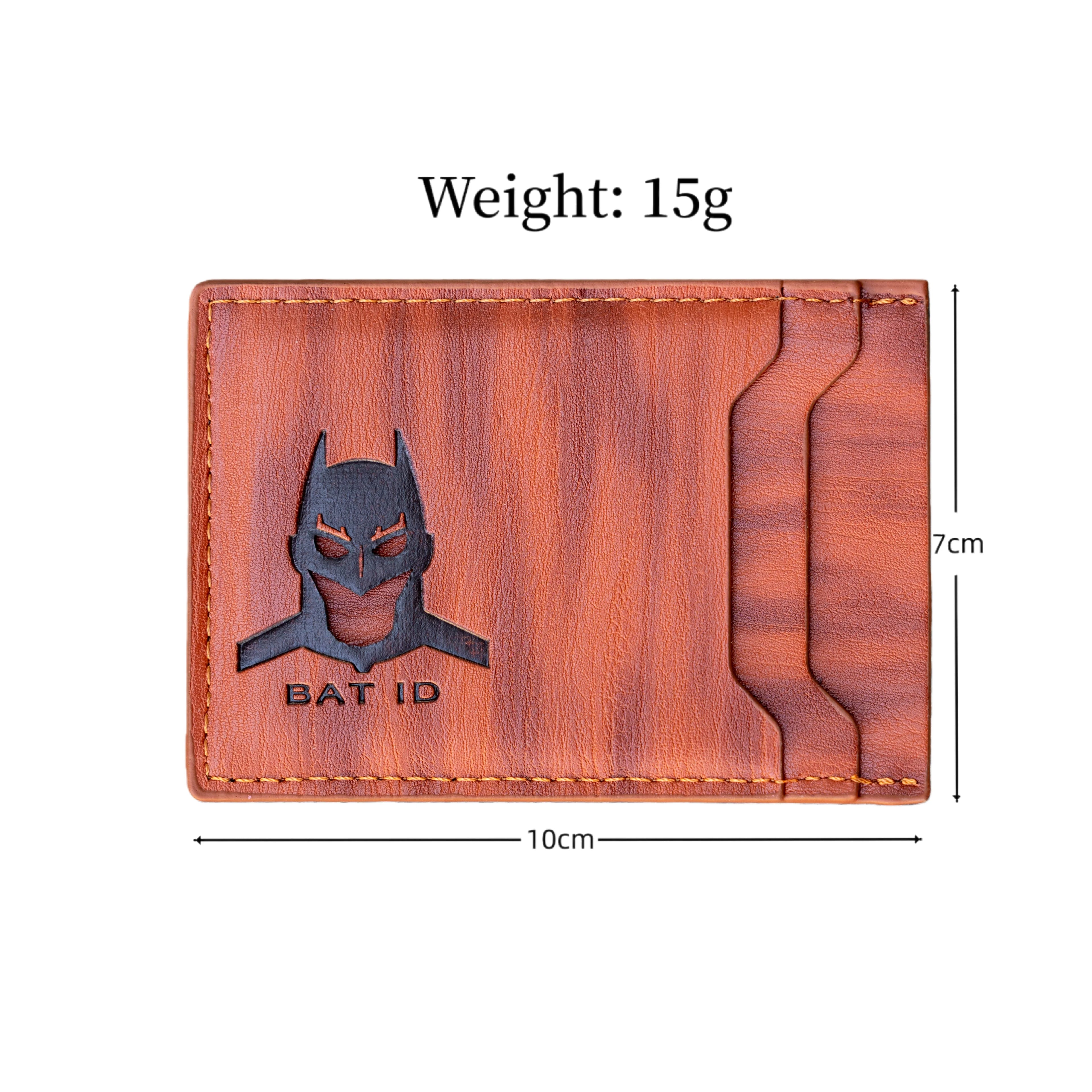 Ekologiczne etui na karty z wegańskiej skóry – Batman, smukły portfel na dokumenty z możliwością personalizacji logo